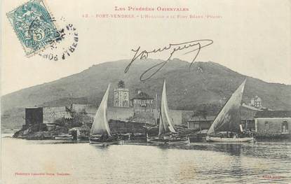 CPA FRANCE 66 "Port Vendres, L'Horloge et le fort Béarn".