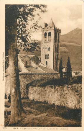 CPA FRANCE 66 "Prats de Mollo, Le clocher de l'église".