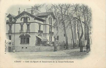 CPA FRANCE 66 "Céret, Café du sport et boulevard de la Sous Préfecture".