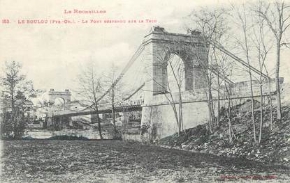 CPA FRANCE 66 "Le Boulou, Le pont suspendu sur le Tech".