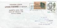 1 Er Vol LETTRE 1 ER VOL / FRANCE "Lyon / Vienne, 1er avril 1986"