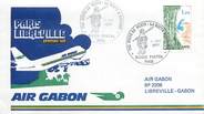 1 Er Vol LETTRE 1 ER VOL / FRANCE "Paris Libreville Gabon, 3 juin 1977"