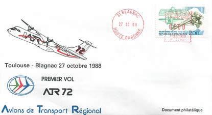 LETTRE 1 ER VOL / FRANCE "Toulouse Blagnac, 27 octobre 1988"
