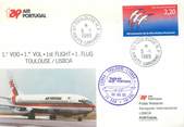 1 Er Vol LETTRE 1 ER VOL / FRANCE "Toulouse / Lisboa, 5 juin 1989"