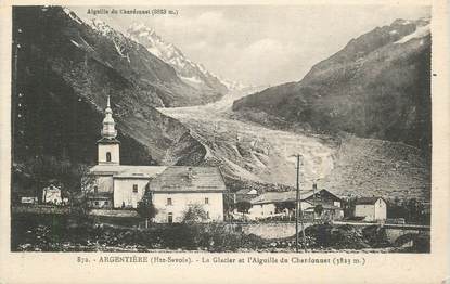 CPA FRANCE 74 "Argentière, Le glacier et l'aiguille du Chardonnet".