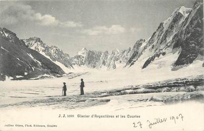 CPA FRANCE 74 "Argentière, Le glacier et les Courtes".