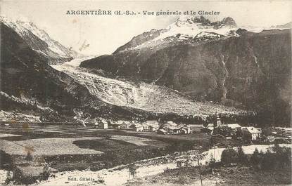 CPA FRANCE 74 "Argentière, Vue générale et le glacier".