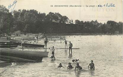 CPA FRANCE 74 "Excenevex, La plage".