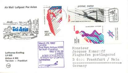 LETTRE 1 ER VOL / "Tel Aviv / Francfort, 29 mars 1982"