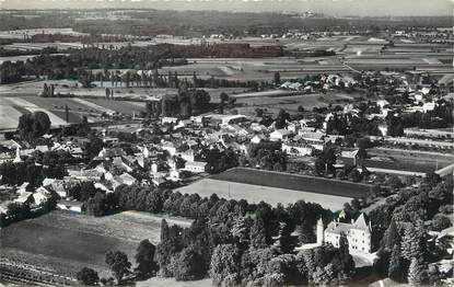 CPSM FRANCE 74 "Douvaine, Vue générale et le château de Troches".