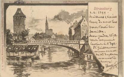 CPA FRANCE 67 "Strasbourg, Le pont couvert".