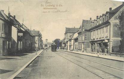 CPA FRANCE 68 "St Louis, Rue de Mulhouse".