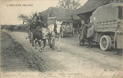 CPA FRANCE 68 "Atelage de circonstance, campagne 1914-1917".