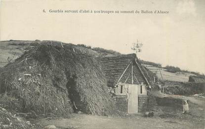 CPA FRANCE 68 "Le sommet du ballon d'Alsace, Gourbis servant d'abri aux troupes".