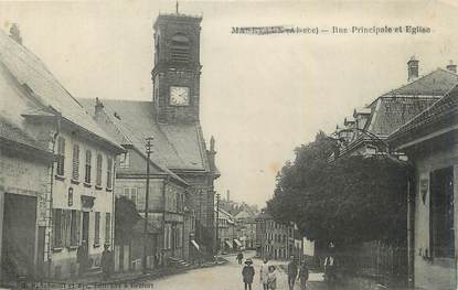 CPA FRANCE 68 "Massevaux, Rue principale et église".