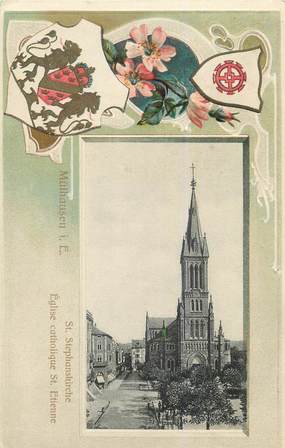 CPA FRANCE 68 "Mulhouse, Eglise catholique St Etienne".