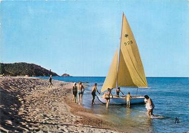 CPSM FRANCE 20 "Corse, La Testa, Départ pour une promenade à voile".