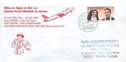 LETTRE 1 ER VOL / ALLEMAGNE "Paris / Munich, 29 octobre 1988"