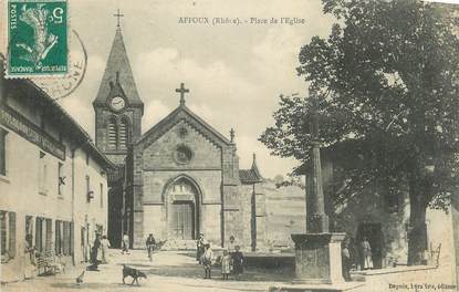 CPA FRANCE 69 "Affoux, Place de l'église".