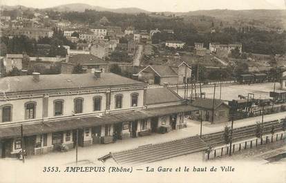 CPA FRANCE 69 "Amplepuis,, La gare et le haut de ville".