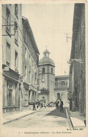 CPA FRANCE 69 "Amplepuis, La rue Centrale".