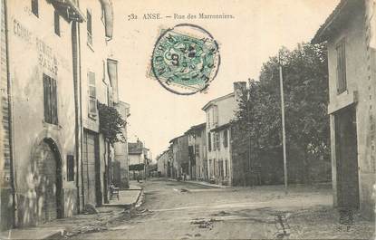 CPA FRANCE 69 "Anse, Rue des Marronniers".