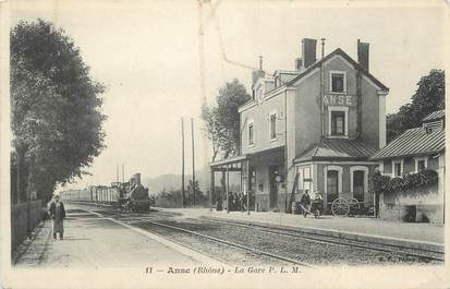 CPA FRANCE 69 "Anse, La gare". / TRAIN