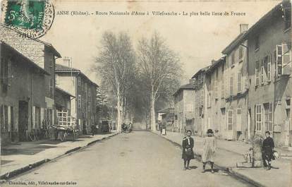 CPA FRANCE 69 "Anse, Route Nationale".