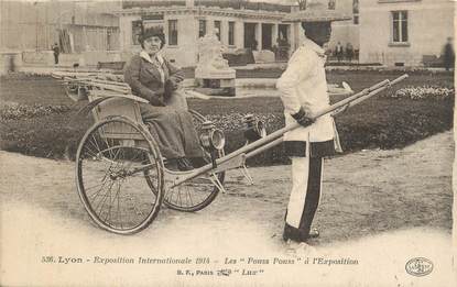 CPA FRANCE 69 "Lyon, Exposition internationale 1914, Les pouss-pouss ".
