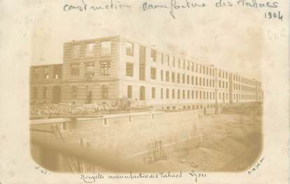 CARTE PHOTO FRANCE 69 "Lyon, Construction de la manufacture de tabacs 1904".