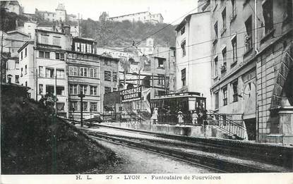 CPA FRANCE 69 "Lyon, Funiculaire de Fourvières"./FUNICULAIRE