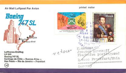 LETTRE 1 ER VOL / AMERIQUE DU SUD