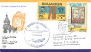 1 Er Vol LETTRE 1 ER VOL / AMERIQUE DU SUD "Bogota / New York / Quito / Bogota, 3 avril 1979"