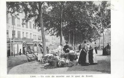 CPA FRANCE 69 "Lyon, Un coin du marché sur le quai Bondy".