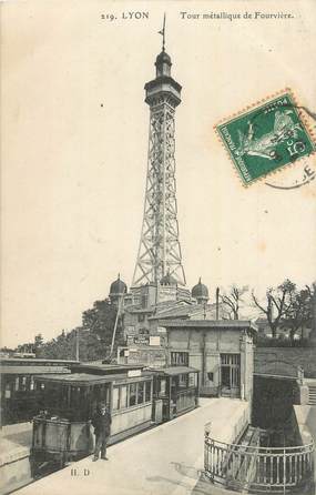 CPA FRANCE 69 "Lyon, Tour Métallique de Fourvière".