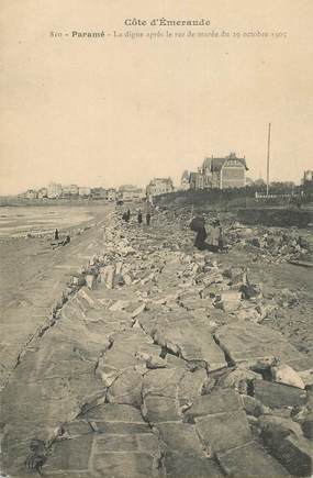 CPA  FRANCE 35 "Paramé, la digue après le raz de marée du 29/10/1905"