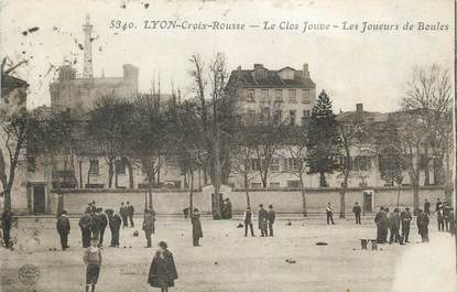 CPA FRANCE 69 "Lyon Croix Rousse, Le Clos Jouve les joueurs de boules". / BOULE/ QUARTIER DE LYON