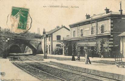 CPA FRANCE 69 "Lozanne, La gare".