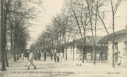 CPA  FRANCE 33 "Camp de Saint Médard en Jalles, allée principale"