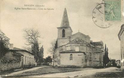 CPA  FRANCE 33 "Berson, Eglise Saint Saturnin, Côté de l'abside"