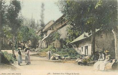 CPA FRANCE 73 "Hameau de Lessy, Intérieur du villlage".