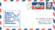 1 Er Vol LETTRE 1 ER VOL / USA "Miami / Amsterdam, 8 mai 1978"