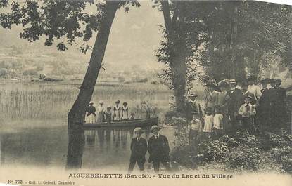 CPA FRANCE 73 "Aiguebelette, Vue du lac et du village".