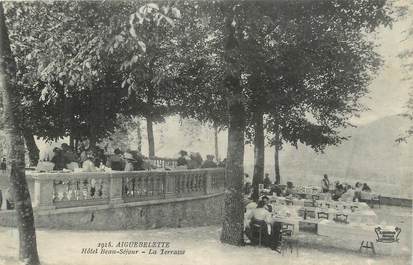 CPA FRANCE 73 "Aiguebelette, Hôtel Beau Séjour, La terrasse".