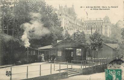 CPA FRANCE 73 "Aix les Bains, Gare du Revard et hôtel Bernascon".