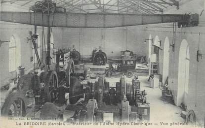 CPA FRANCE 73 "La Bridoire, Intérieur de l'usine hydro électrique".