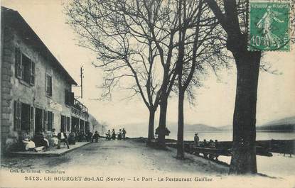 CPA FRANCE 73 "Le Bourget du Lac, Le port , le restaurant Gaiffier".