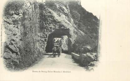 CPA FRANCE 73 "Bourg St Maurice, La route jusqu'à Moutiers".