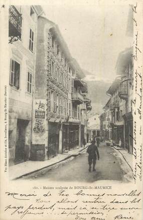 CPA FRANCE 73 "Bourg St Maurice, Maison sculptée ".