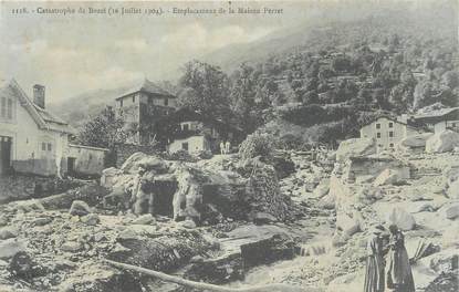 CPA FRANCE 73 "Bozel, La catastrophe , Emplacement de la maison Perret".